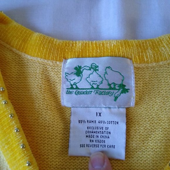 The Quacker Factory Womens Size 1X Sweater Sequins - Picture 3 of 4